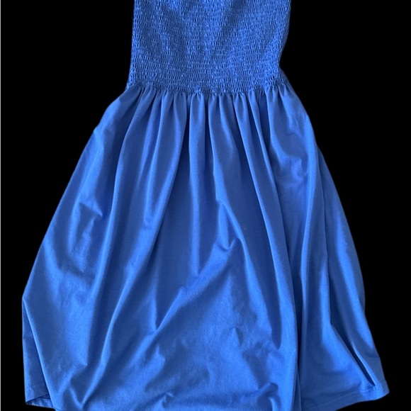 Charming Blue ladies dress strapless - Picture 1 of 2